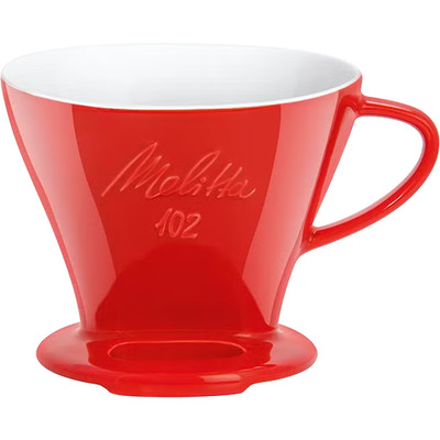 Melitta Filter Porzellan Kaffeefilter 102 Rot 1x2 Pour Over Handfilter 218974