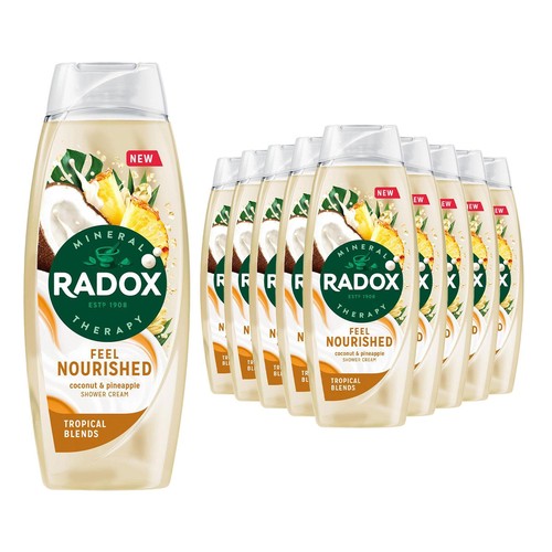 12x Radox Mineral Therapy Feel Nutriente Crema Doccia Cocco e Ananas, 450ml - Foto 6 di 6