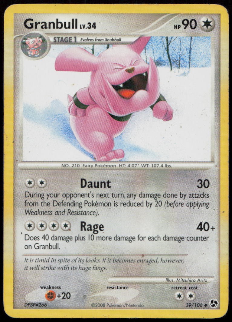 Granbull 39/106 HP Great Encounters Uncommon Pokemon