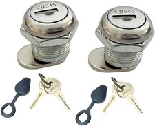 Replacement Truck Tool Box Lock Cylinder with Keys and Dust Covers - 2 Pcs
