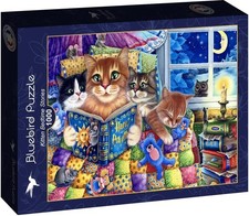 NEW Bluebird 1000 Pieces Jigsaw Puzzle Animals Theme Kitten Bedtime Stories