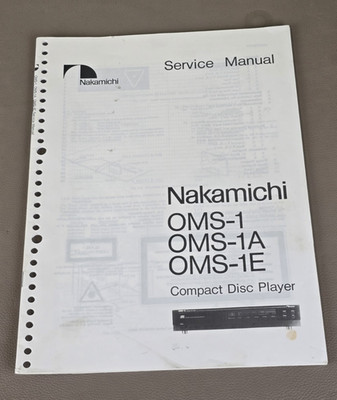 Nakamichi Compact Disc Player OMS-1/1A/1E Service Manual D-4321