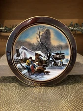 1971 Jean-Paul Loup Noel Plate Betourne Limoges France no Box 12184 ~NICE~