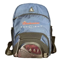 Budweiser Bud Light Navy Blue Backpack Built In Radio