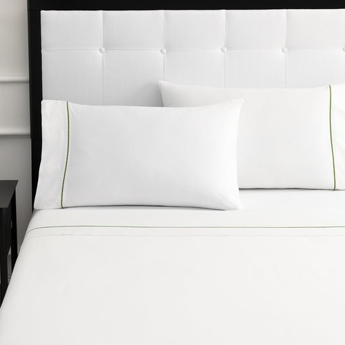 Kate Spade Dot Queen Sheets Green King Size Fitted and Flat Sheet + 2 Pillowcase
