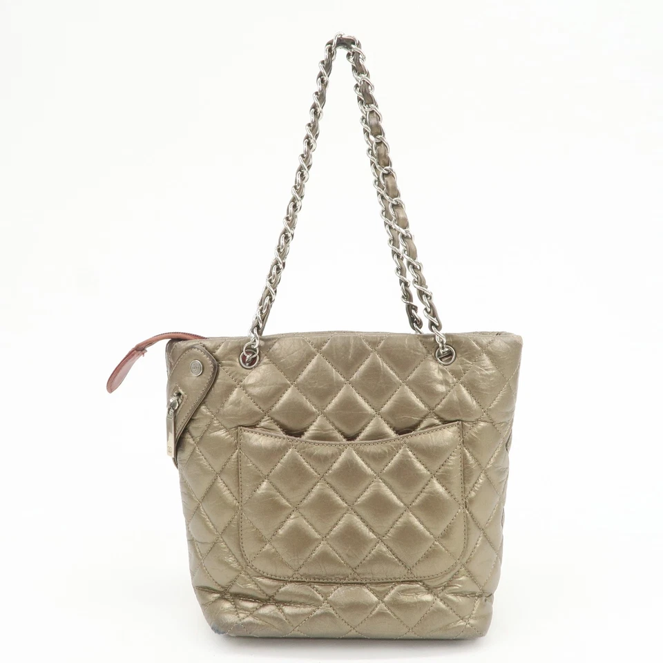 Bolso de Hombro Chanel Línea Cambon Algodón Cadena Club Bolso de Mano A34317 Auténtico Usado Envío Gratis Foto 2 de 4