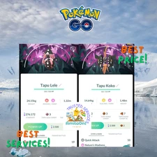 Pokémon Go✿✿✿Shiny TAPUKOKO✿✿TAPULELE✿✿Special Back ground✿✿TRADE 20k✿✿✿PTC