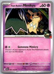 Team Rocket's Mimikyu 087/182 Destined Rivals Uncommon