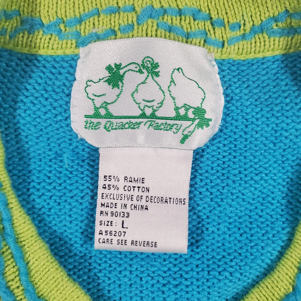 The Quaker Factory - Suéter Cárdigan Bordado Ocean Life - Talla L - Sirena Foto 2 de 4