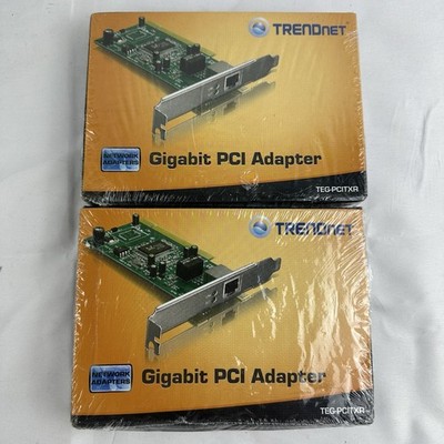 2 x TRENDnet TEG-PCITXR Gigabit PCI Adapter - NEU VERSIEGELT