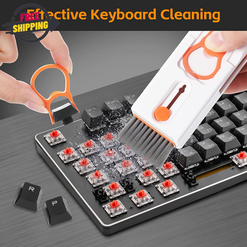 11 in 1 Laptop Cleaning Kit, Multifunctional Keyboard Cleaner Brush with Keycap - Picture 3 of 12