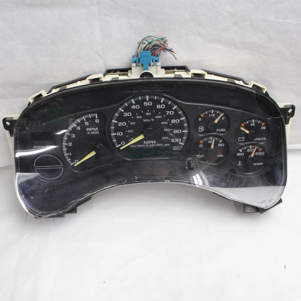 Grupo de velocímetros 99-02 Chevy Silverado Sierra 1500 2500 EE. UU. MPH OEM Foto 4 de 4