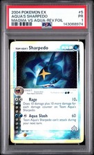 PSA 1 Team Aqua's Sharpedo #5 EX Magma vs Aqua Reverse Holo Foil 2005 Pokemon PR on eBay