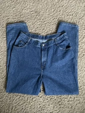 *90s* Gitano women’s size 18 Tall denim high rise tapered leg blue jeans