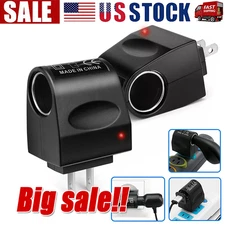 100-240V AC To 12V DC Car Cigarette Lighter Socket Power Adapter Converter LOT