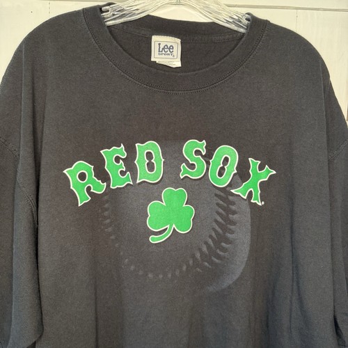 Camicia Boston Red Sox 2007 uomo 2XL nero cotone Lee sport MLB baseball grafica - Foto 2 di 8