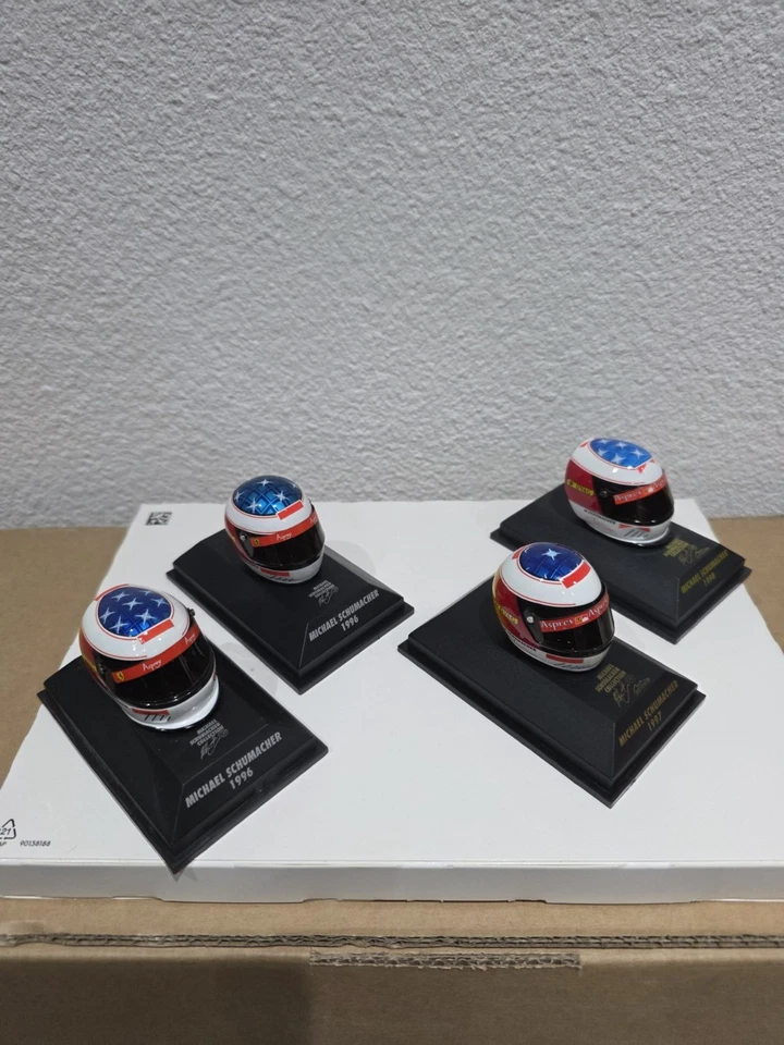 FERRARI CASQUE M.SCHUMACHER COLLECTION MINICHAMPS 1/8 EME TRES RARE - Photo 2/4