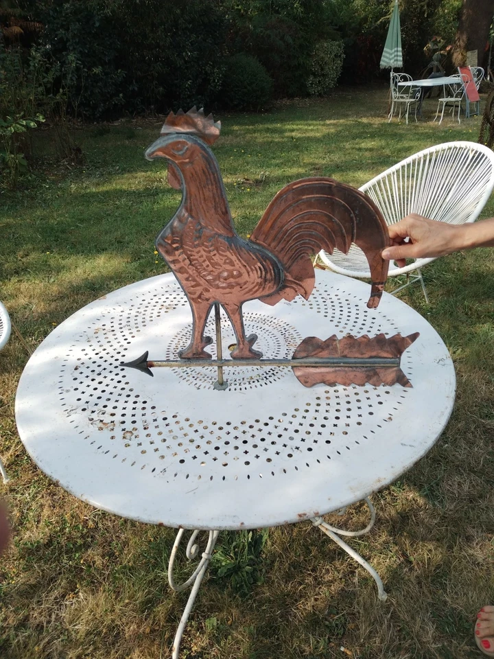 Coq Girouette Cuivre Et Laiton - Photo 2/4
