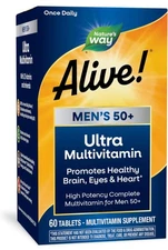 Alive! Ultra Multivitamin for men 50+ (60 Tablets) - FREE 2 Days Delivery!