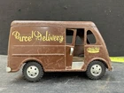 TONKA PARCEL DELIVERY BROWN COLORED PRESSED STEEL TRUCK