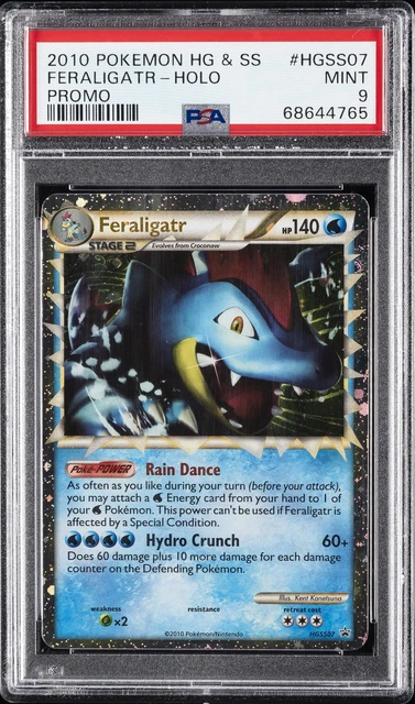 2010 POKEMON HEARTGOLD & SOULSILVER PROMO #HGSS07 FERALIGATR-HOLO PSA 9