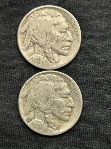 1928 P & S BUFFALO NICKELS 2 COIN SET