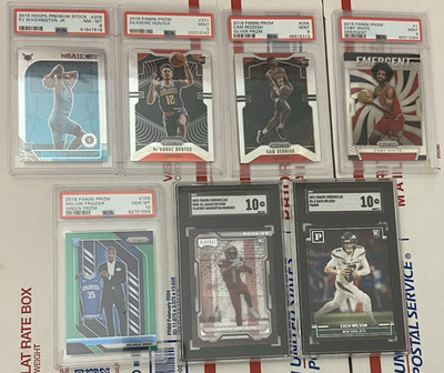 Lot of 7 PSA & SGC Graded Slabs Zach Wilson & Jahan Dotson SGC 10, White, Hunter