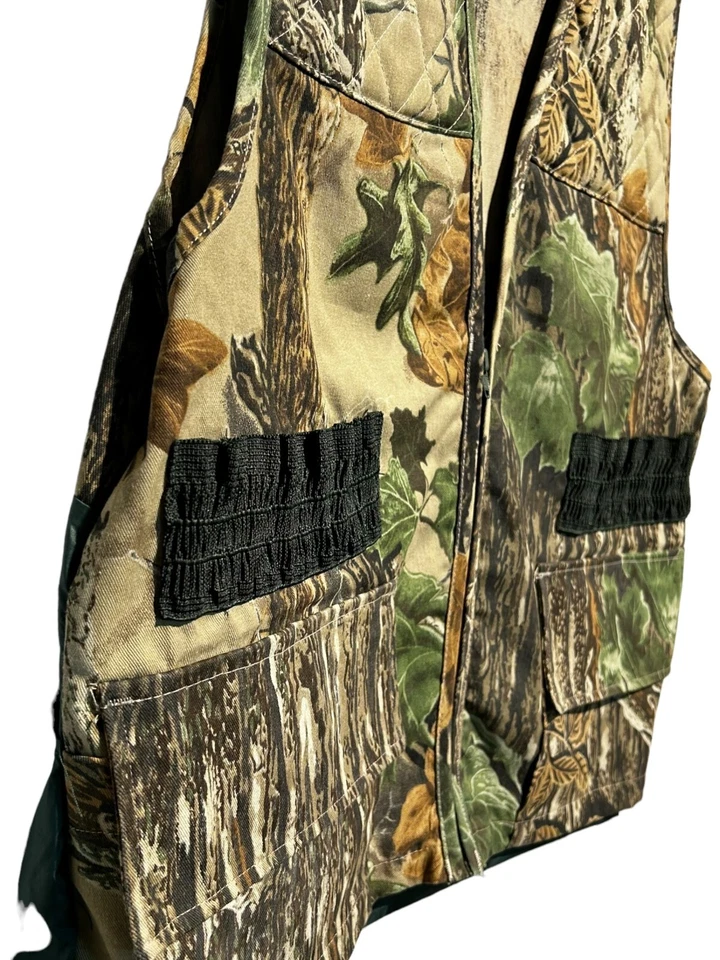 sports afield realtree hunting hunters vest men's medium partial zip - Image 2 of 4