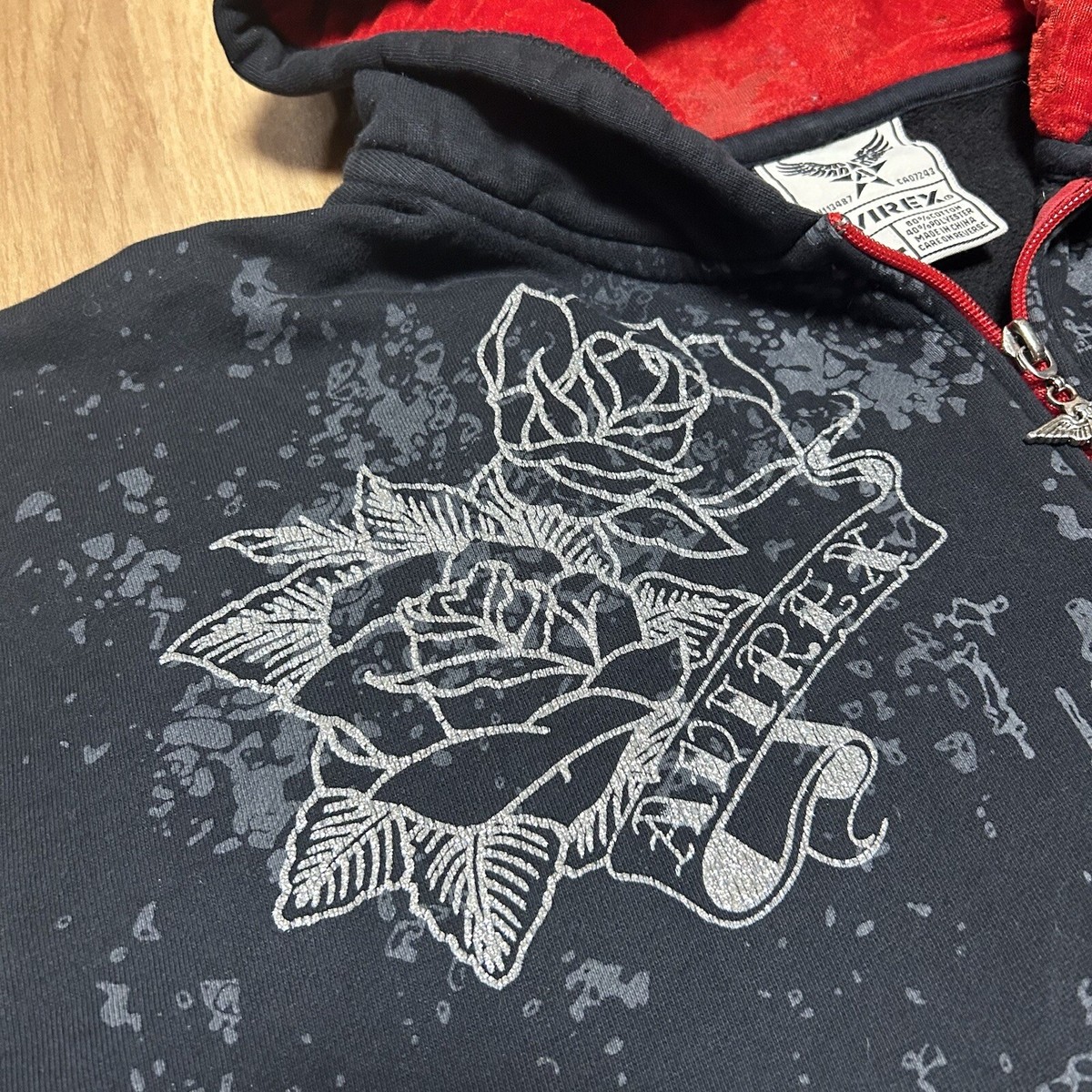 Vintage Y2K Avirex Snake Panther AOP Zip Up Hoodie Men's XL Vintage Y2K Avirex Snake Panther AOP Zip Up Hoodie Men's XL