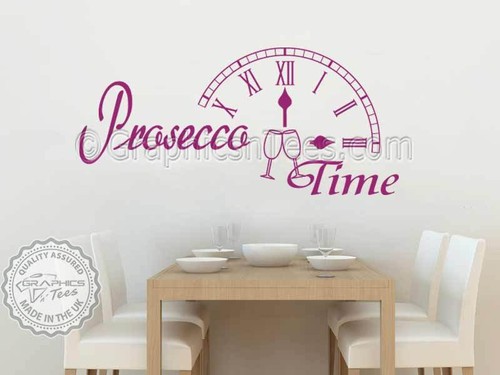 Calcomanía de pared Prosecco Time, divertida cotización de cocina bar restaurante decoración de pared - Imagen 2 de 12
