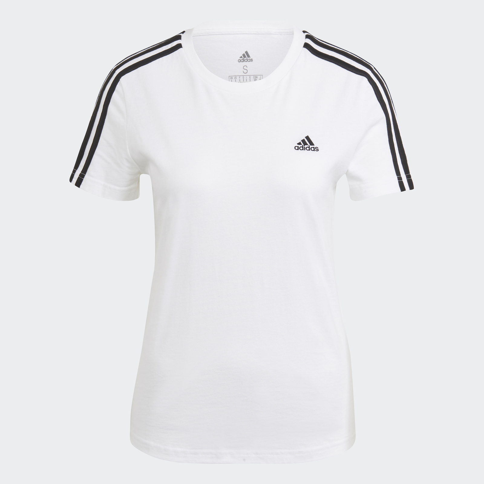adidas Essentials Slim 3Stripes Tee Women's eBay
