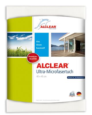 ALCLEAR Ultra-Microfasertuch Fenstertuch 40x45 cm Fenster Glas Reinigungstuch 