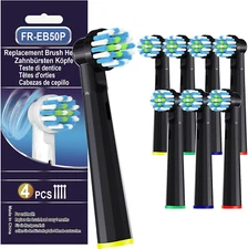 8 Pcs Toothbrush Heads for Braun Oral B Pro & Genius X, Sensitive Brush Refills