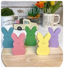 Wooden Easter Bunny ornament tiered tray Spring/Easter decor/Easter Peeps