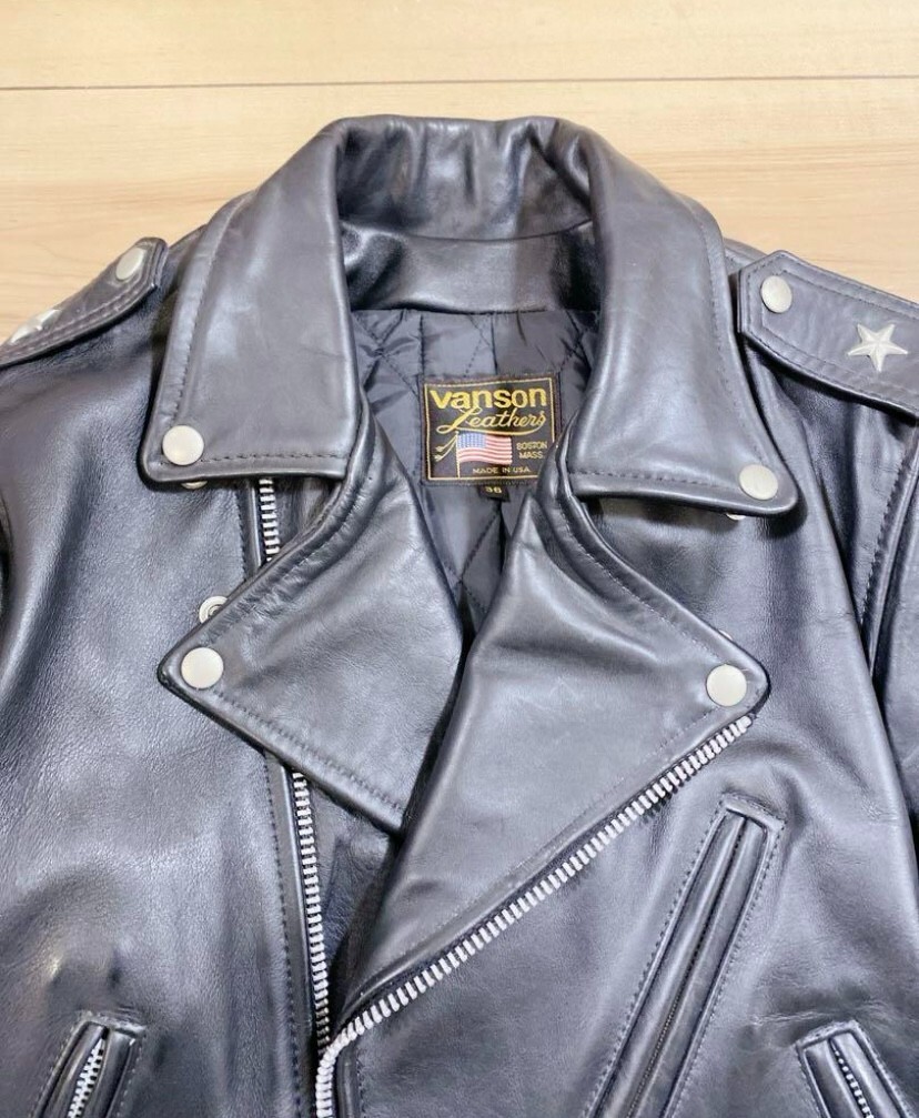 VANSON USA レザージャケット vintage ライダース TALON VANSON Double Rider Jacket C2 Model TALON zip specification