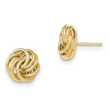 Real 14kt Yellow Gold Polished Fancy Post Earrings