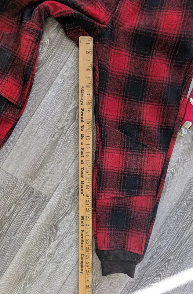 Vtg Woolrich Buffalo Red Plaid Hunting Outfit Wool Jacket Sz Large  Pants Sz 36 - Image 4 of 4