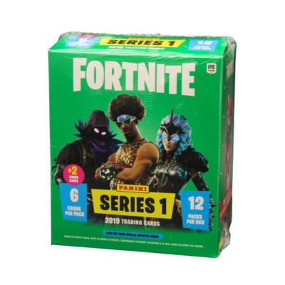 Panini Fortnite Series 1 Mega Blaster Box Italy Print 12 Packs + 2 Crystal Shard