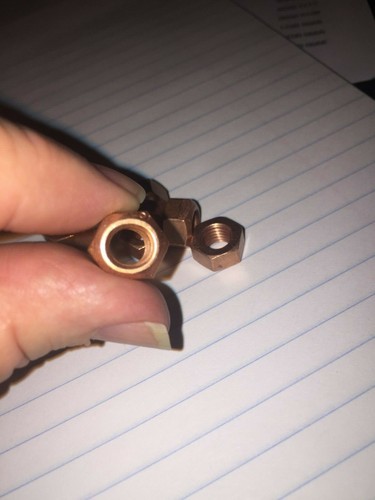 Exhaust Lock Nuts (8)- M8x1.25 Grade 10 Hardened Steel - Copper Plated - Bild 2 von 2