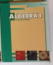 BJU Press Student Activities Algebra 1 Workbook Homeschooling Paperback