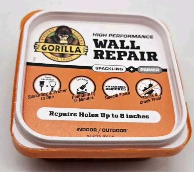 Gorilla Wall Repair Featuring Gorilla Heavy Duty Wall Repair Spackling + Primer - Image 2 of 4