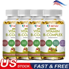 Vitamin B Complex Capsules With Vitamin C Support Immune,Energy & Nervous System
