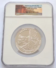 2010 P GRAND CANYON 5OZ Silver ATB RARE Light Satin Finish NGC SP69 Population 6