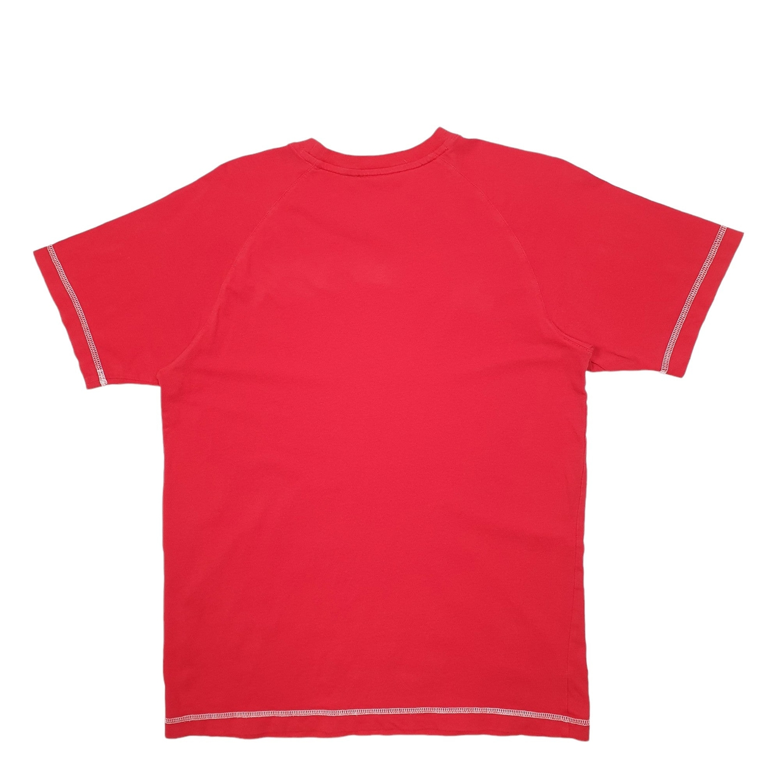 ADIDAS Red T Shirt Tee Short Sleeve Cotton Blend Mens S image 2