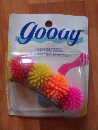 Spike Ball Barrette Vintage Goody 1989 Plastic U Pick NOT a LOT NOS - Picture 2 of 4