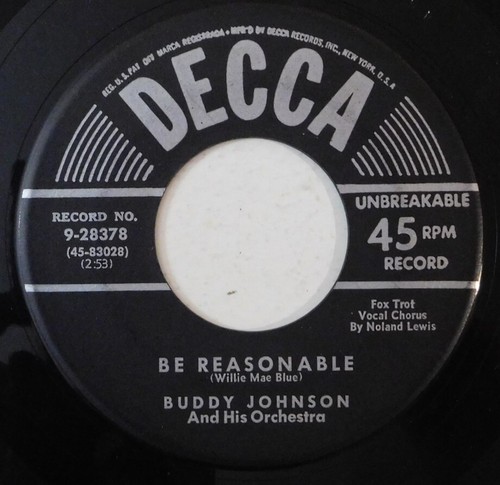 BUDDY JOHNSON This New Situation, Be Reasonable MERCURY 45 r&b jazz record ella - Picture 3 of 4