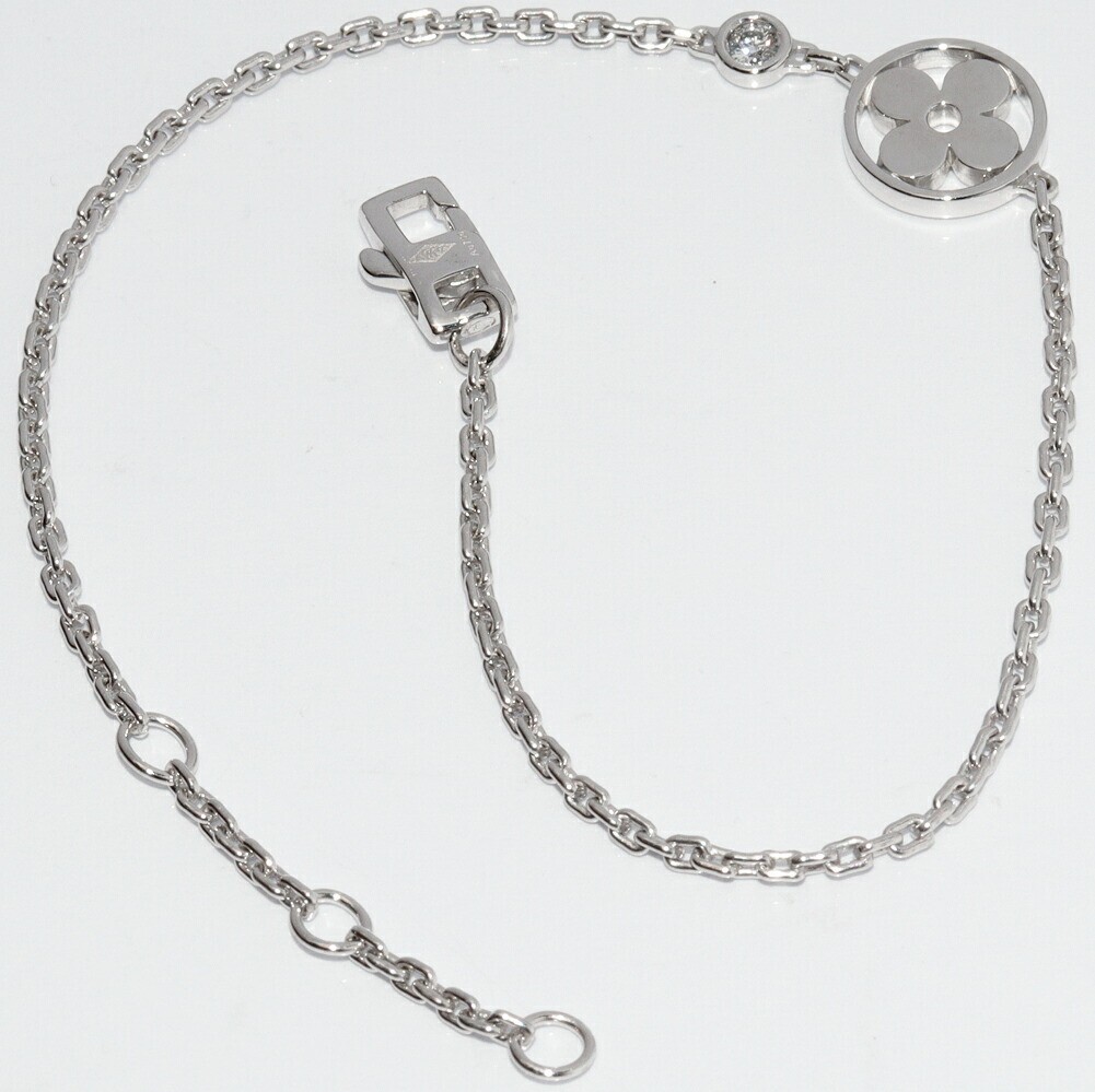 K18WGブレス Louis Vuitton Bracelet K18Wg Diamond 1P Brassle Monogram