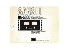 Operating Instructions-Betriebsanleitung für Sansui BA-5000