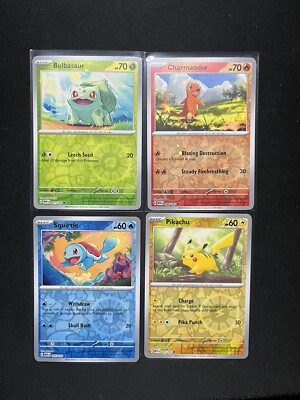 Costco 151 Cosmo Holo Promo Pikachu Bulbasaur Squirtle Charmander