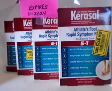 Kerasal Athlete's Medicated Foot Soak Bath for 5-in-1 Rapid Symptom 12 ct 4-PACK